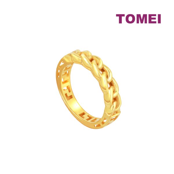 TOMEI Lusso Italia Entwined Ring, Yellow Gold 916 on Sale