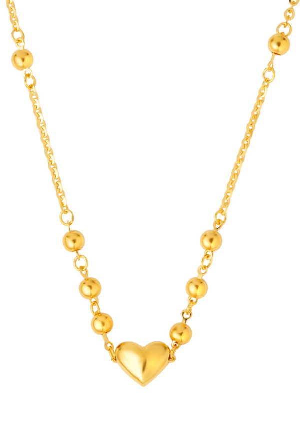 TOMEI Rock n Love Necklace, Yellow Gold 916 Online now