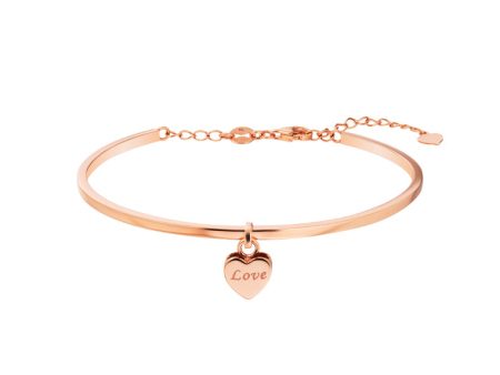 TOMEI Rouge Collection, Love Charm Bangle, Rose Gold 750 Fashion