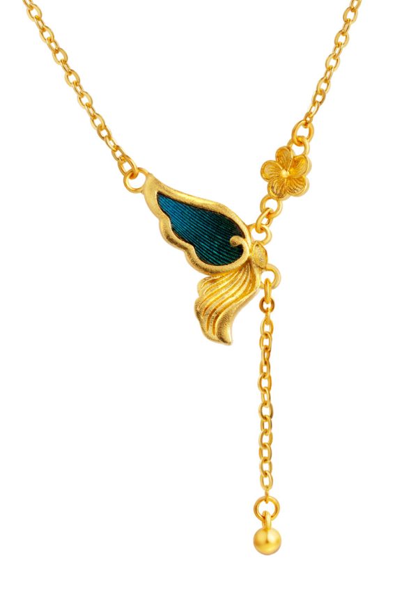 TOMEI x XIFU 【灵蝶】Spiritual Butterfly Necklace, Yellow Gold 999 Hot on Sale