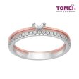 TOMEI Precious Trinity Collection Diamond Ring, White+Rose Gold 585 For Discount