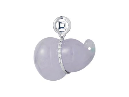 TOMEI Purple Jade Gourd Pendant, White Gold 750 For Discount