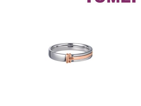 TOMEI【爱的羁绊】Evermore Couple Ring, White+Rose Gold 750 Fashion