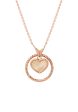 TOMEI Rouge Collection, Nacre Heart in Circle Necklace, Rose Gold 750 For Discount