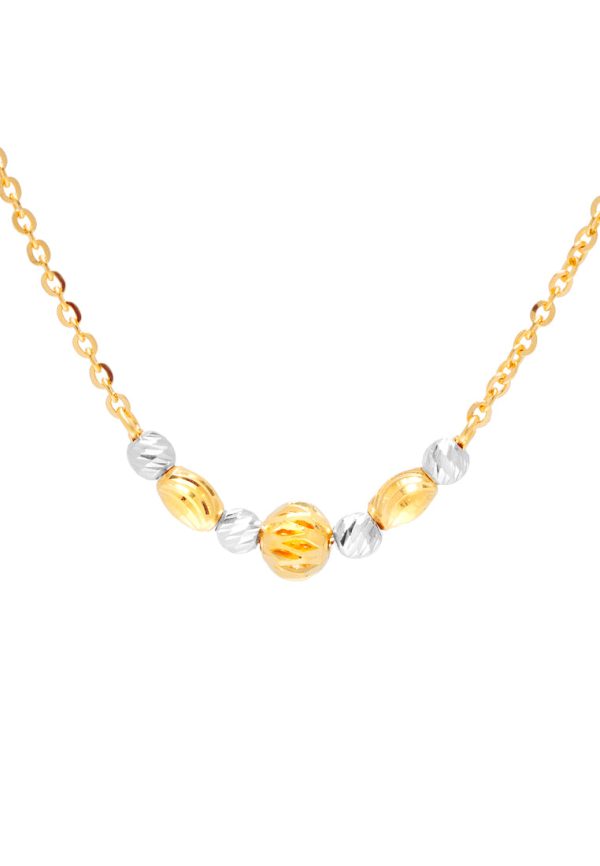 TOMEI Scintillating Beads Necklace, Yellow Gold 916 Fashion