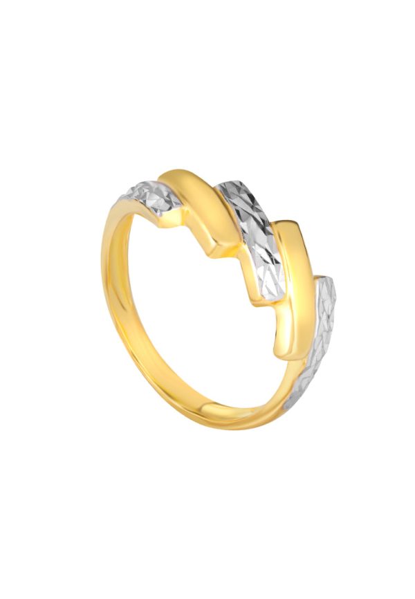 TOMEI Dual-Tone Enchanting Ring, Yellow Gold 916 Hot on Sale