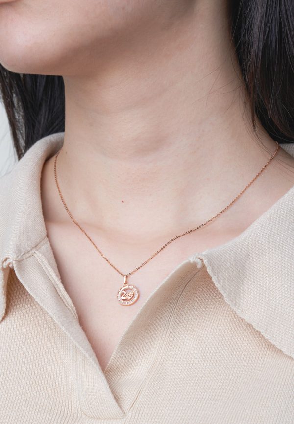 TOMEI Rouge Collection Swan Necklace, Rose Gold 750 on Sale