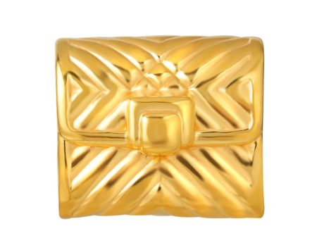 TOMEI [Online Exclusive] Elegant Clutch Bag Charm, Yellow Gold 916 For Cheap