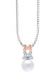 TOMEI Pearl-fection Butterfly Pendant Set, White+Rose Gold 585 Online