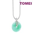 TOMEI The Soothing and Cool Jade Pendant, White Yellow Gold 750 For Discount