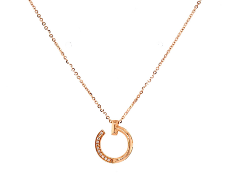 TOMEI Rouge Collection Diamond Necklace, Rose Gold 750 on Sale