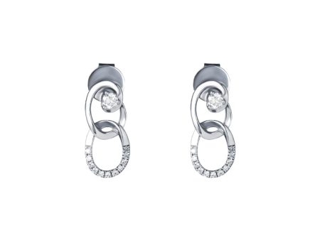 TOMEI Diamond Earrings, White Gold 375 Supply