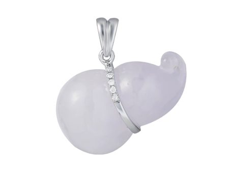 TOMEI Purple Jade Gourd Pendant, White Gold 750 Sale