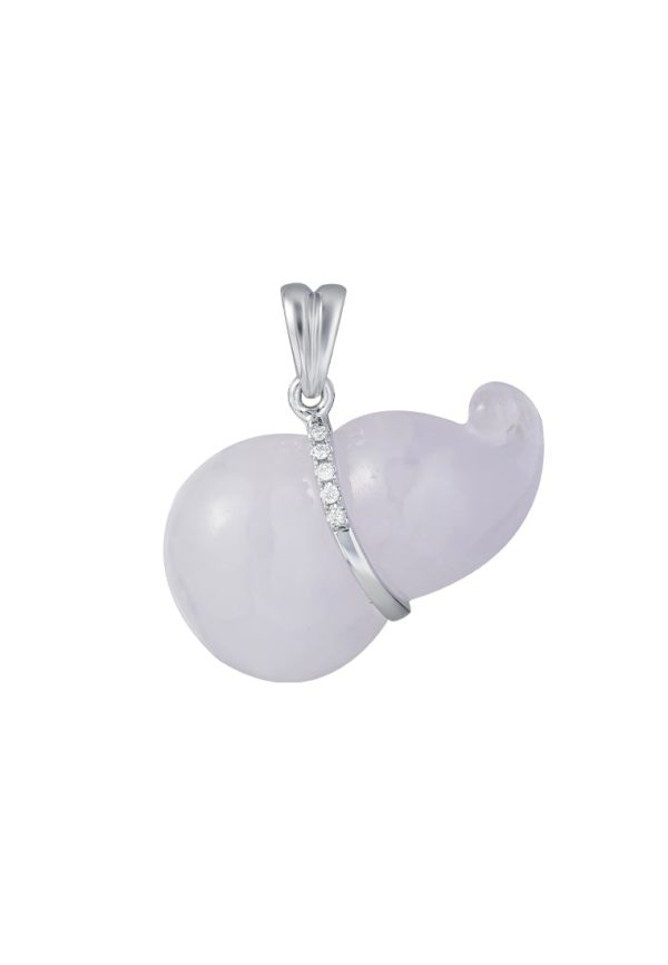 TOMEI Purple Jade Gourd Pendant, White Gold 750 Sale