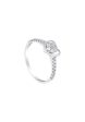 TOMEI Minimalist Heart Diamond Ring, White Gold 375 Online Hot Sale