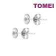 TOMEI Shining Button Earrings, White Gold 750 Cheap