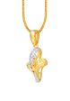 TOMEI Dual-Tone Mini Blossom Pendant, Yellow Gold 916 For Sale