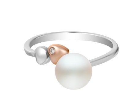 TOMEI Pearlette Ring, White+Rose Gold 375 For Cheap