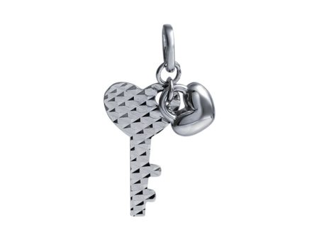 TOMEI Unlock Your Heart Pendant, White Gold 585 Online