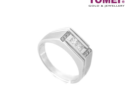 TOMEI Ring For Him, Diamond White Gold 750 (R1269) For Discount