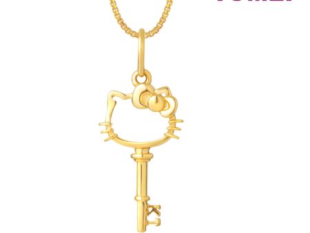 TOMEI x SANRIO Hello Kitty Key Pendant, Yellow Gold 916 Cheap