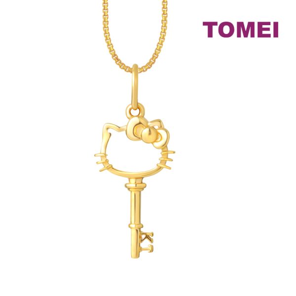 TOMEI x SANRIO Hello Kitty Key Pendant, Yellow Gold 916 Cheap