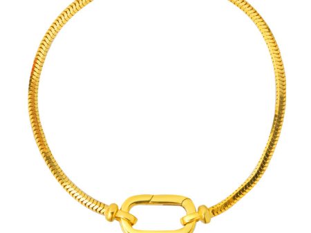 TOMEI Lusso Italia Chomel Oval Bracelet, Yellow Gold 916 Sale