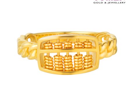 TOMEI Abacus Link Ring, Yellow Gold 916 For Discount