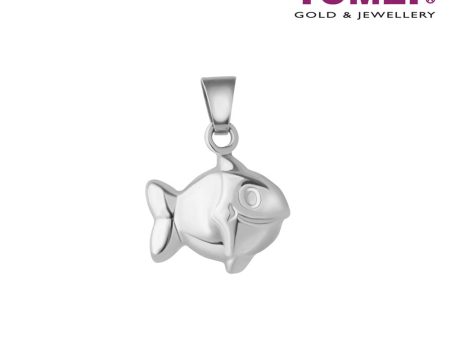 TOMEI Jolly and Zippy Fish Pendant, White Gold 750 Discount