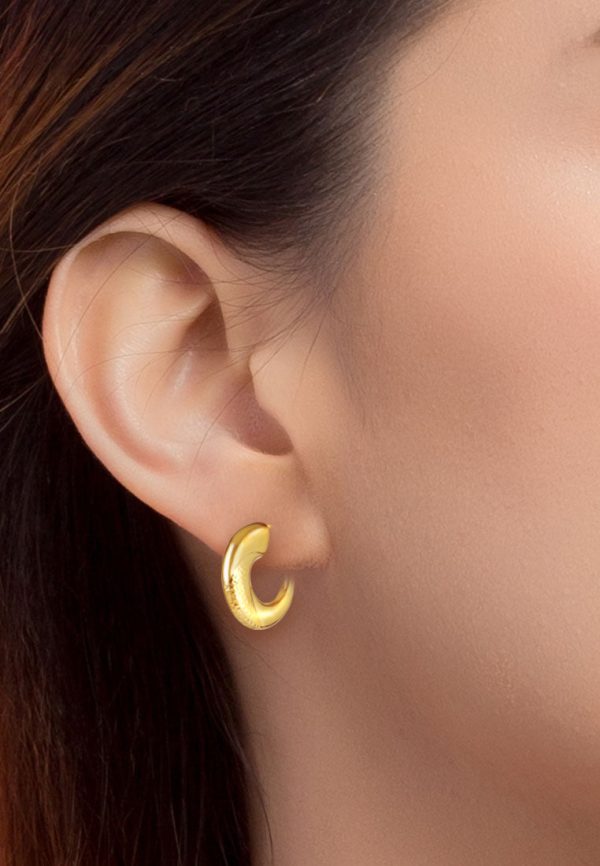 TOMEI Lusso Italia Loop Earrings, Yellow Gold 916 Sale