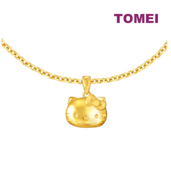 TOMEI X SANRIO Winter Wonders Hello Kitty Pendant, Yellow Gold 916 For Cheap