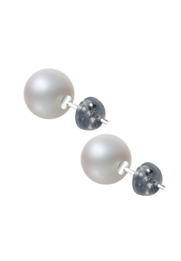 TOMEI Pearlfect Love Pearl Earrings, White Gold 585 (E1813P) Hot on Sale