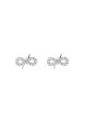 TOMEI Ribband Diamond Earrings, White Gold 585 Supply