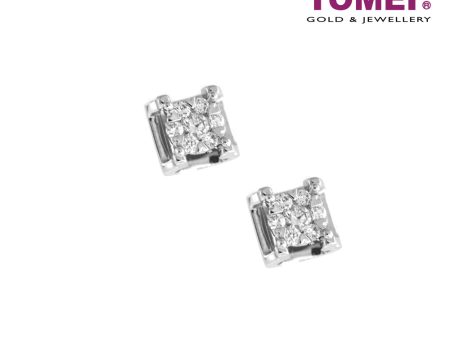 TOMEI Tulip Earrings, Diamond White Gold 750 (E1945) For Cheap