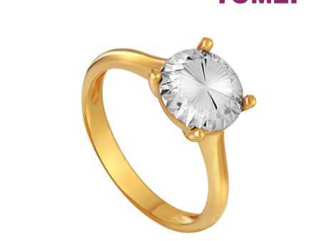 TOMEI Diamond Cut Collection Round Ring, Yellow Gold 916 Cheap