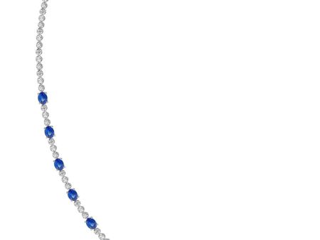 TOMEI Blue Sapphire Bracelet, White Gold 750 For Discount