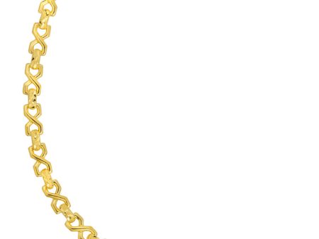 TOMEI X-Linked Bracelet, Yellow Gold 916 For Sale