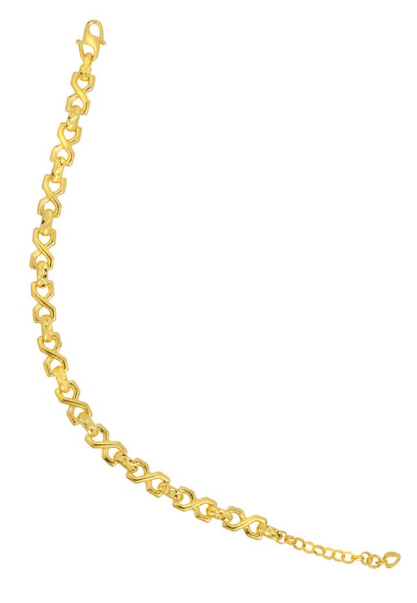 TOMEI X-Linked Bracelet, Yellow Gold 916 For Sale