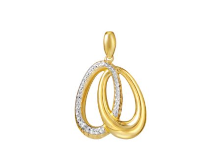 TOMEI Dual-Tone Oval Pendant, Yellow Gold 916 For Discount