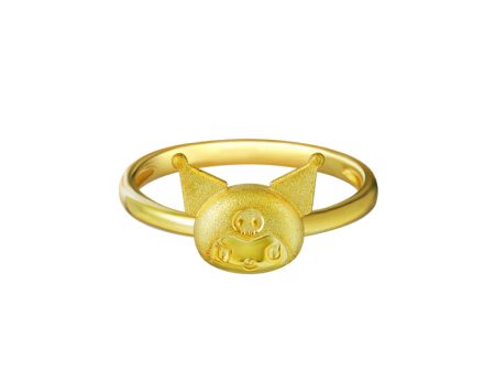 TOMEI X SANRIO Kuromi Head Ring, Yellow Gold 916 Cheap