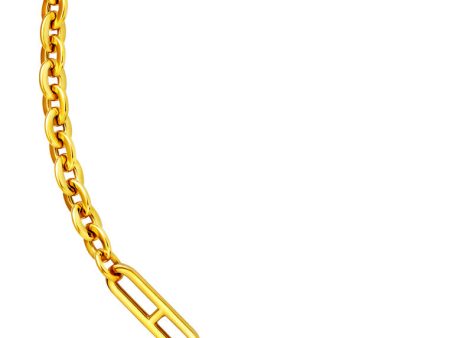 TOMEI Lusso Italia Split Link Tiny Chain Bracelet, Yellow Gold 916 For Cheap