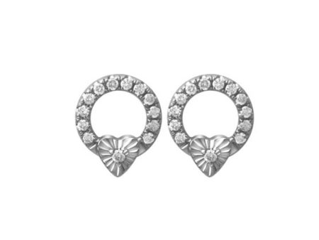 Earrings of Spellbindingly Striking Diamantes in Circular Motion | Snowy Snowball Collection | Tomei White Gold 585 (14K) (E2141) For Discount