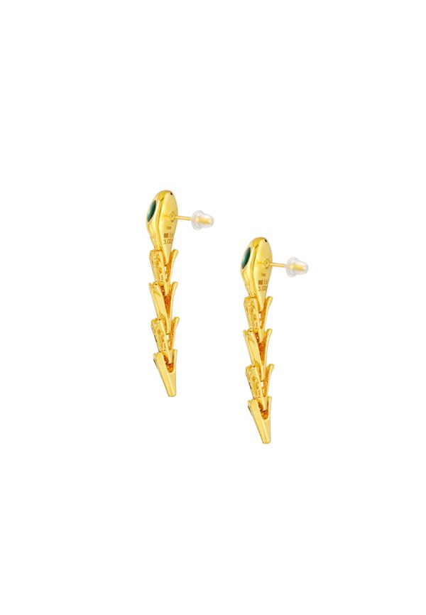 TOMEI x XIFU 【灵蛇系列】 5D Snake Series Earrings, Yellow Gold 999 Online