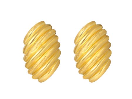 TOMEI Lusso Italia Spiralous Earrings, Yellow Gold 916 For Cheap