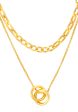 TOMEI Double-Strands Dwi Circles Necklace, Yellow Gold 999 (5D) Sale