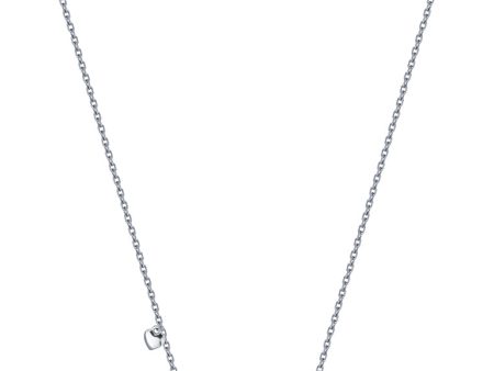 TOMEI Minimalist Diamond Necklace, White Gold 375 Online now