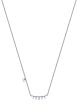 TOMEI Minimalist Diamond Necklace, White Gold 375 Online now