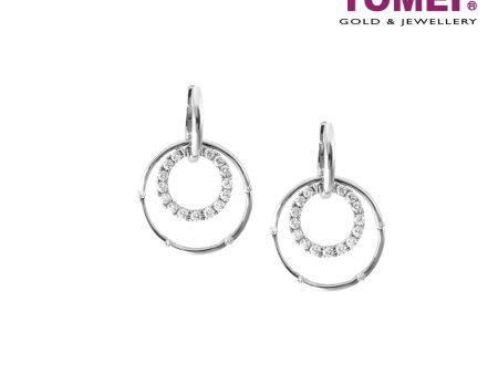 TOMEI Vignette of Sphericity Duo in Sparkling Verve Earrings, Diamond White Gold 750 (E903) Fashion