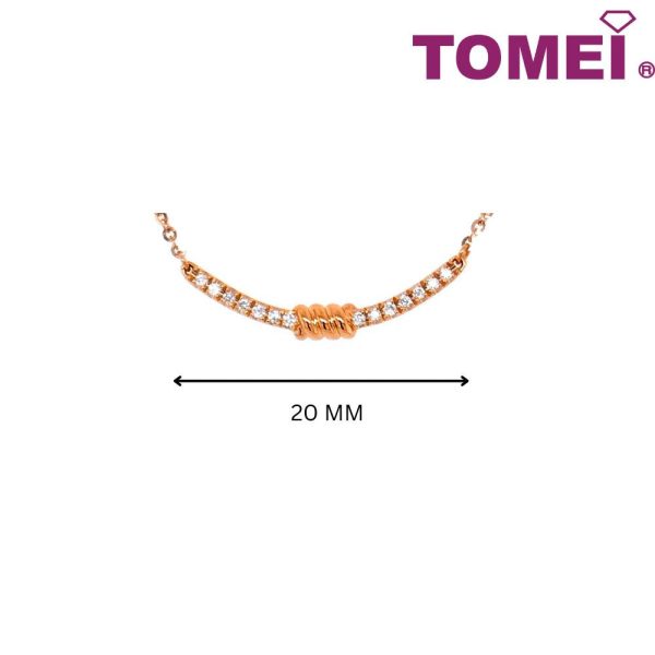 TOMEI Diamond Necklace, Rose Gold 750 Sale