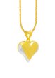 TOMEI Lusso Italia Dual-Tone Heart Pendant, Yellow Gold 916 Fashion